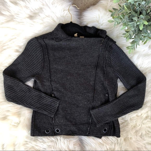 Anthropologie Jackets & Blazers - Anthropologie Moth Wool Side Zipper Moto Jacket